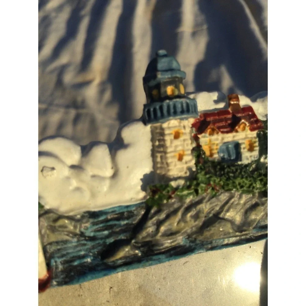 4” new Lighthouse small picture frame‎ sailboat boat ocean sea coastal beach